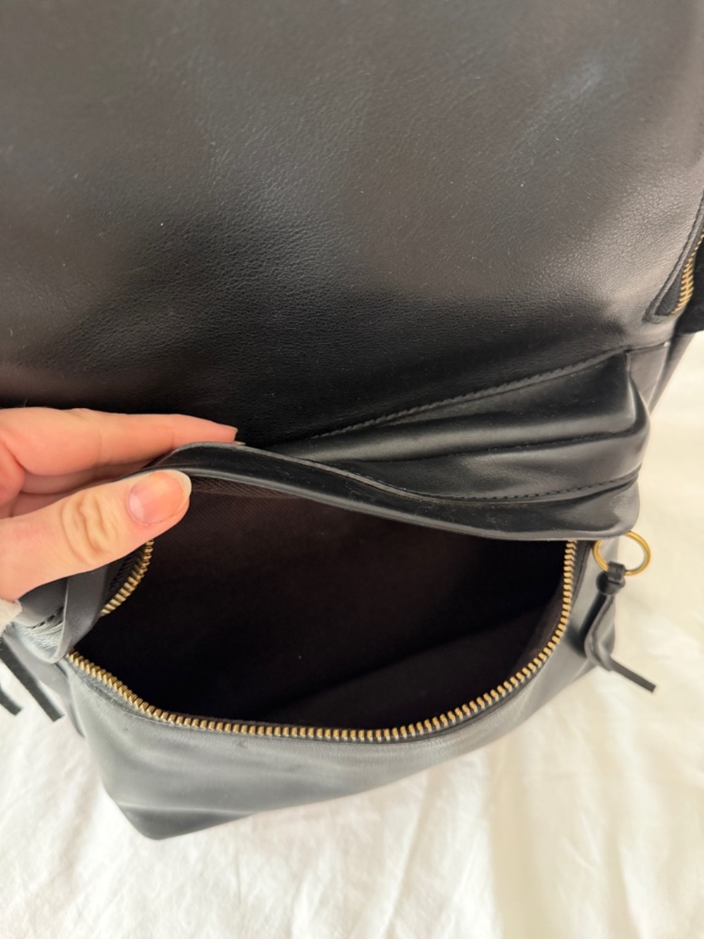 Madewell Black Leather Backpack - Picture 4 of 6